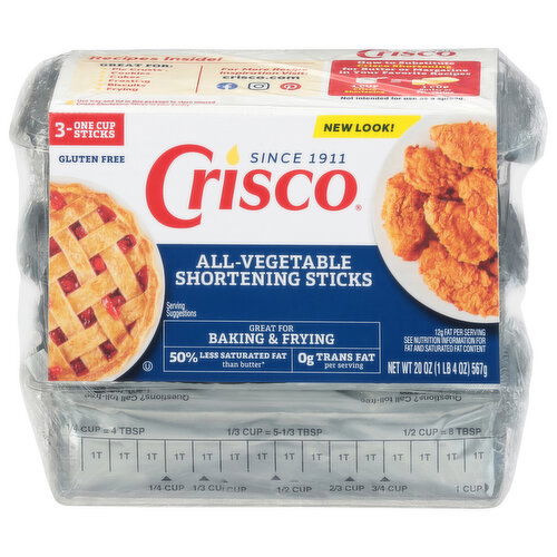 Crisco All-Vegetable Shortening Sticks, Gluten-Free