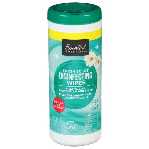 Essential Everyday Wipes, Disinfecting, Fresh Scent