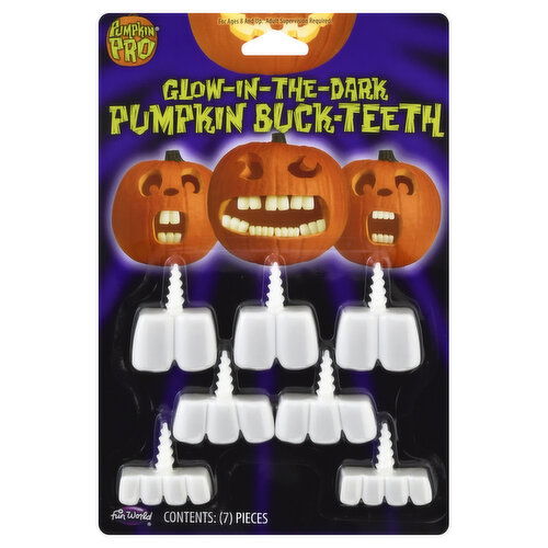 Pumpkin Pro Pumpkin Buck Teeth, Glow-in-the-Dark