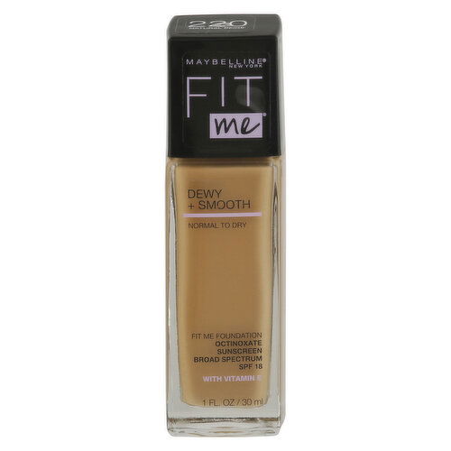 Fit me! Foundation, Dewy + Smooth, Natural Beige 220, SPF 18