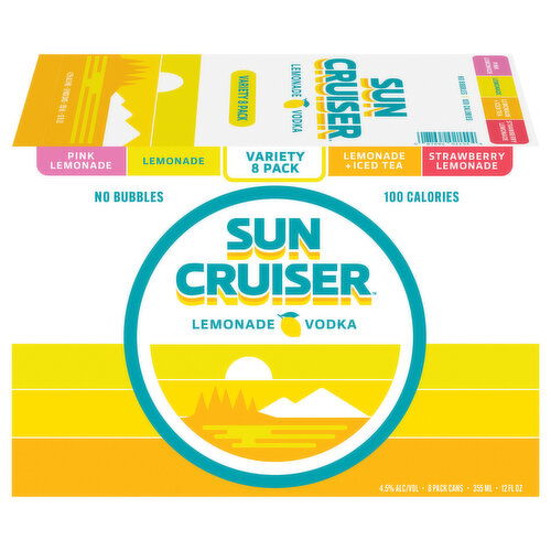 Sun Cruiser Vodka, Lemonade, Variety Pack