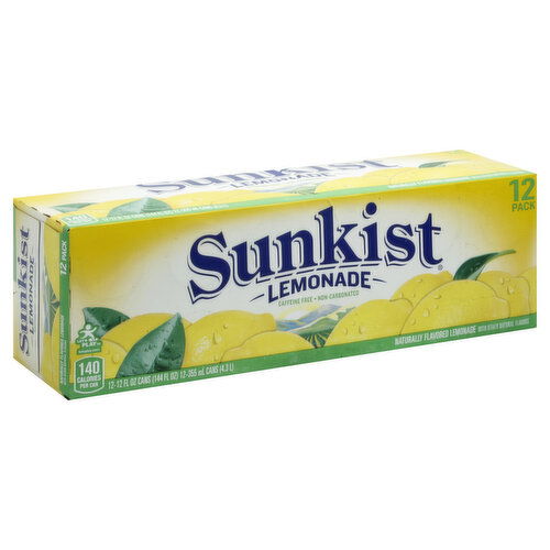 Sunkist Lemonade, 12 pack