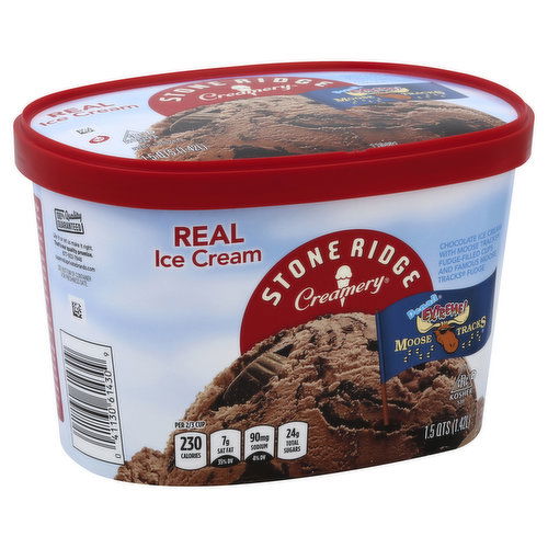 Stoneridge Creamery Ice Cream, Real, Denali Extreme! Moose Tracks