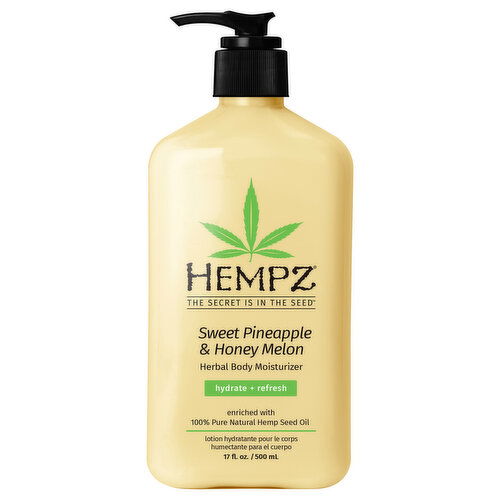 Hempz Body Moisturizer, Herbal, Sweet Pineapple & Honey Melon