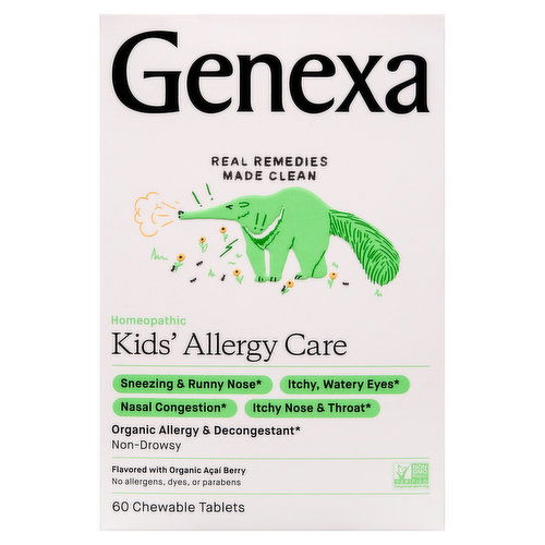 Genexa Kids Allergy Care, Homeopathic, Non-Drowsy,  Acai Berry, Chewable Tablets