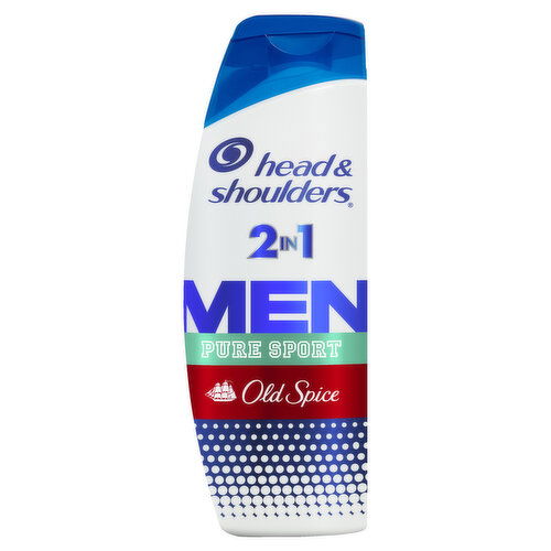 Head & Shoulders Men Mens 2 in 1 Dandruff Shampoo and Conditioner, Old Spice Pure Sport, 20.7 oz