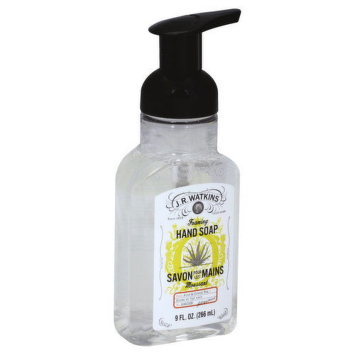 J.R. Watkins Hand Soap, Foaming, Aloe & Green Tea