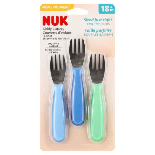 NUK Fork Set, Kiddy Cutlery, 18+ Months