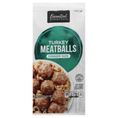 Essential Everyday Meatballs, Turkey, Dinner Size