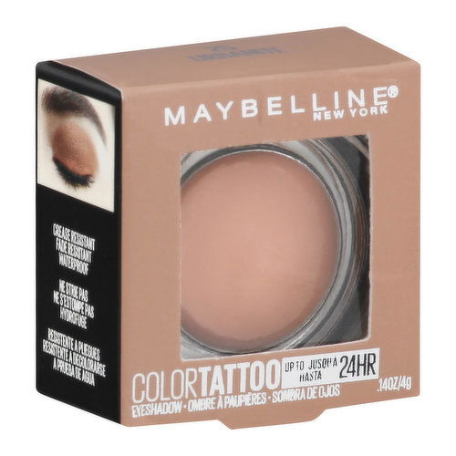 maybelline Color Tattoo Eye Shadow, Cream, Waterproof, Urbanite 25