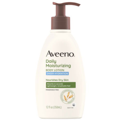 Aveeno Daily Moisturizing Sheer Hydration Fragrance Free Body Lotion