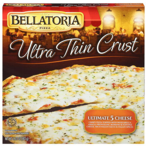 Bellatoria Ultra Thin Crust Ultimate 5 Cheese Pizza