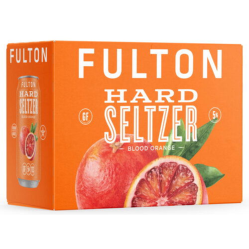 Fulton Hard Seltzer, Blood Orange, 12 Pack Cans