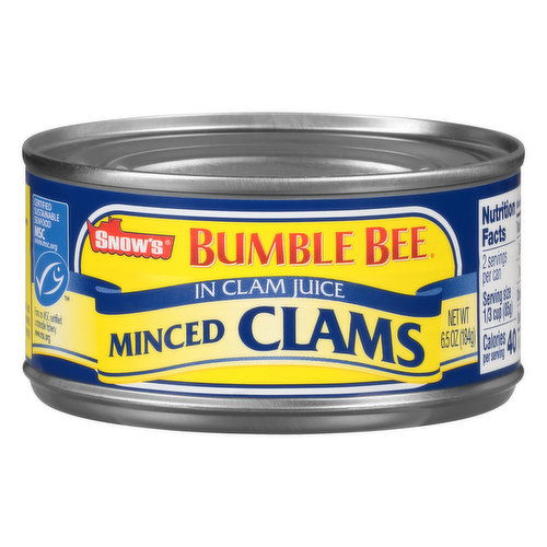 Bumble Bee Snow's Clams in Clam Juice, Minced