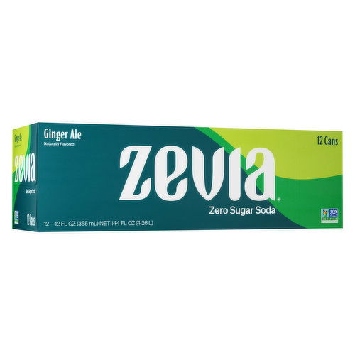 Zevia Soda, Zero Calorie, Ginger Ale