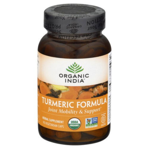 Organic India Turmeric Formula, Vegetarian Caps