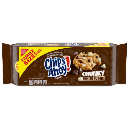 CHIPS AHOY! Chunky White Fudge Chocolate Chunk Cookies, Family Size