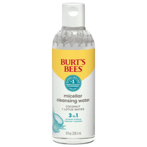 Burt's Bees Cleansing Water, Micellar, 3 in 1