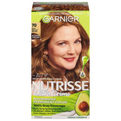 Nutrisse Permanent Hair Color, Nourishing, Ultra Creme, Dark Natural Blonde 70