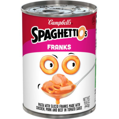 Campbell's® SpaghettiOs® Canned Pasta with Franks