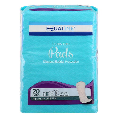 Equaline Pads, Ultra Thin, Light Absorbency, Regular Length