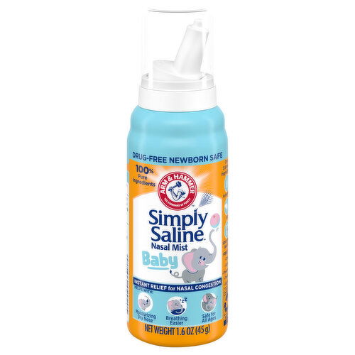 Arm & Hammer Simply Saline Nasal Mist, Baby