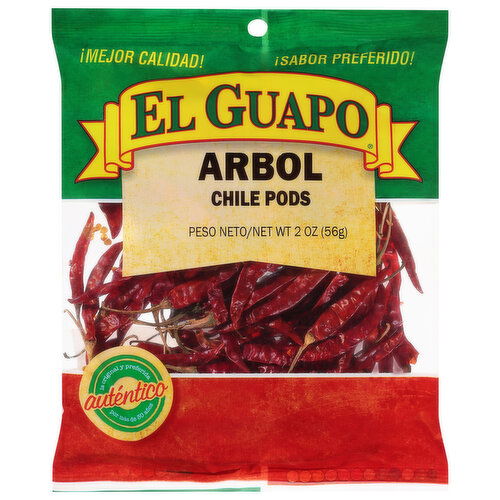 El Guapo Whole Arbol Chili Pods (Chile De Arbol Entero)