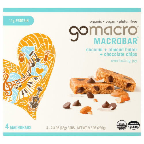 GoMacro Coconut + Almond Butter + Chocolate Chips MacroBars