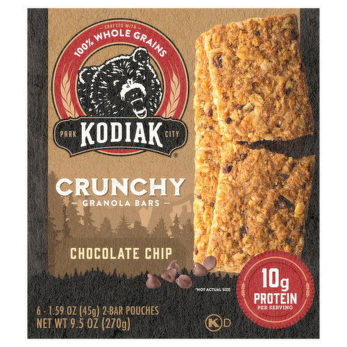 Kodiak Granola Bars, Crunchy, Chocolate Chip