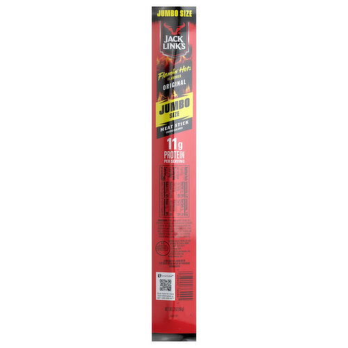 Jack Link's Meat Stick, Original, Flamin' Hot Flavored, Jumbo Size