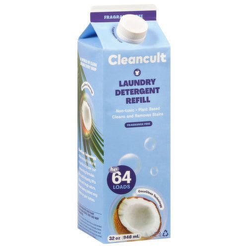 Cleancult Laundry Detergent Refill, Fragrance Free