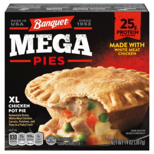 Banquet Mega Pies Mega Frozen Chicken Pot Pie