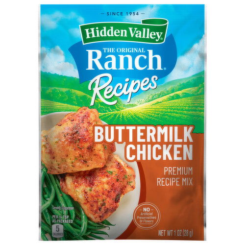 Hidden Valley Recipe Mix, Premium, The Ranch Recipes, Buttermilk Chicken