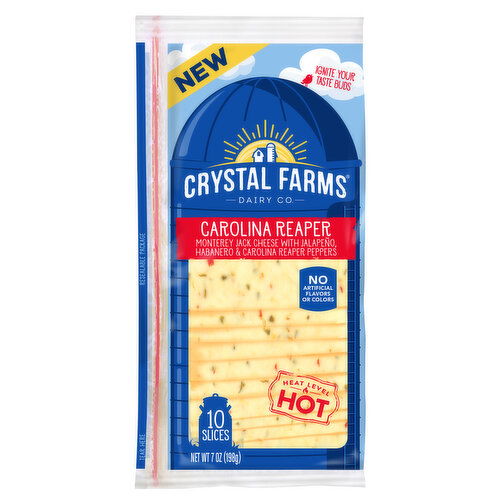 Crystal Farms Carolina Reaper Sliced Cheese
