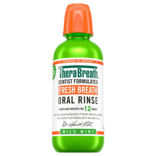 TheraBreath Oral Rinse, Fresh Breath, Mild Mint