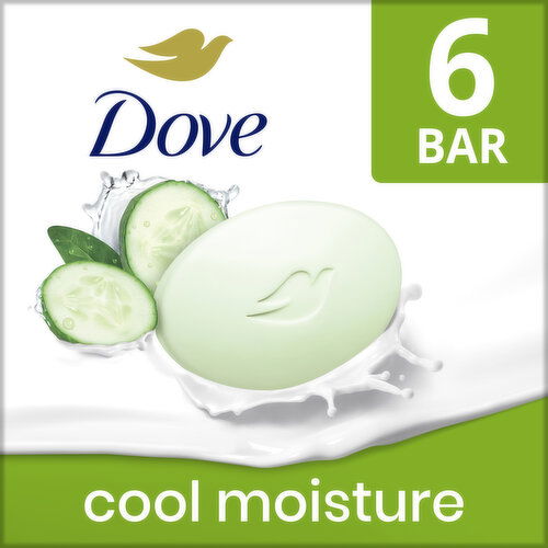 Dove Skin Care Beauty Bar Soap Cool Moisture Cucumber & Green Tea Scent