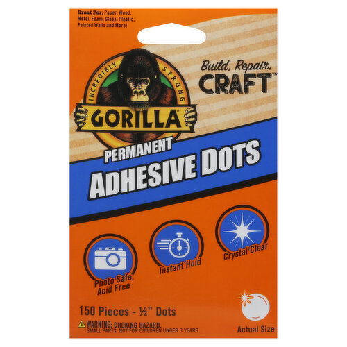 Gorilla Adhesive Dots, Permanent