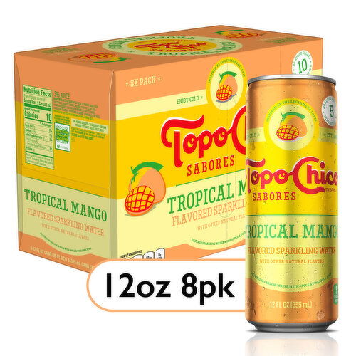 Topo Chico Sabores Tropical Mango Cans