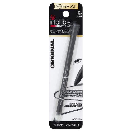 L'Oreal Infallible Never Fail Eyeliner, Mechanical, Original, Slate 521