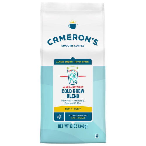 Cameron's Smooth Coffee, Light Roast, Ground, Vanila Hazelnut Blend