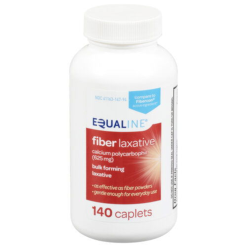 Equaline Fiber Laxative, 625 mg, Caplets