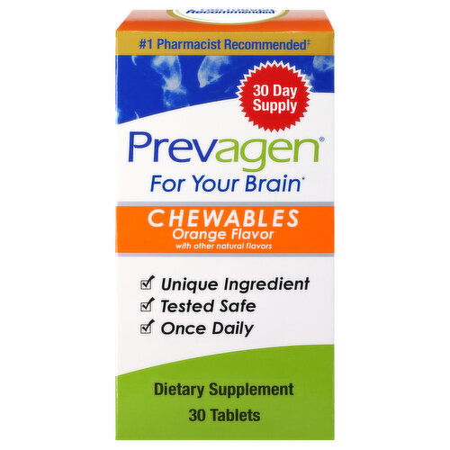 Prevagen For Your Brain, Chewables, Tablets, Orange Flavor