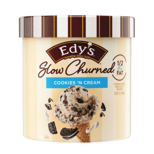 Dreyers SLOW CHURNED Slow Churned Cookies N' Cream Light Ice Cream