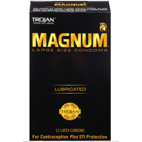 Trojan Magnum Lubricated Condoms Latex Large Size