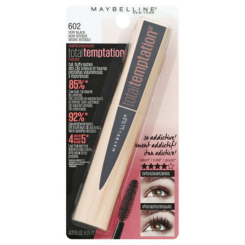 maybelline Total Temptation Mascara, Very Black 602
