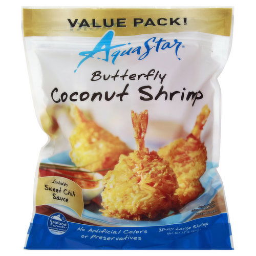 Aqua Star Shrimp, Coconut, Butterfly, Value Pack