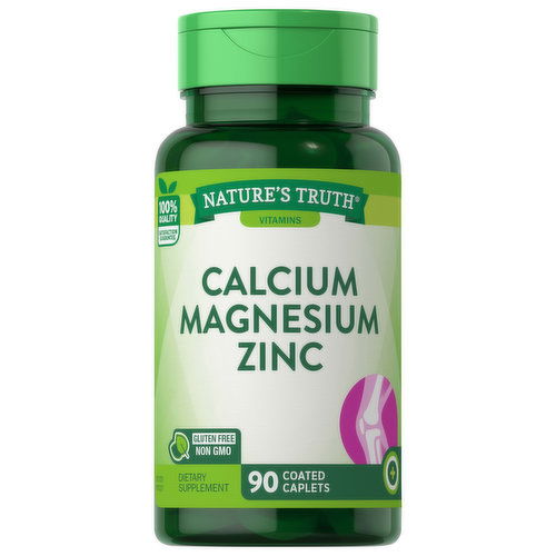 Nature's Truth Calcium Magnesium Zinc, Coated Caplets