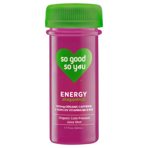 So Good So You Juice Shot, Energy, Dragonfruit,