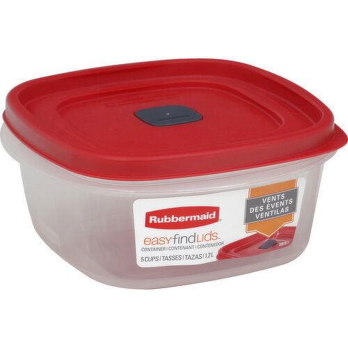 Rubbermaid Easy Find Lids Container, Easy Find Lids, 1.2 Liter