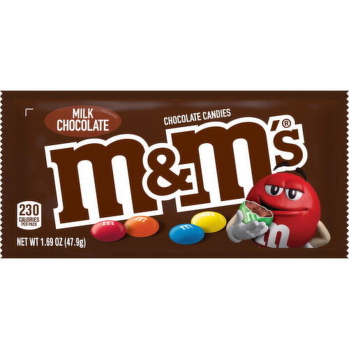 M&M'S M&M'S Milk Chocolate Candy, Full Size, 1.69 oz Bag